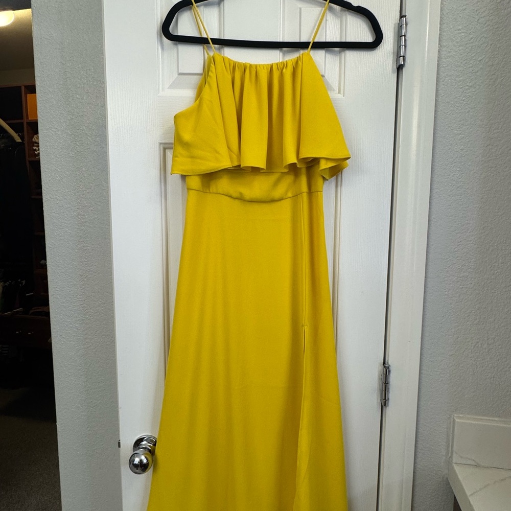 Yellow Ruffle Maxi Dress